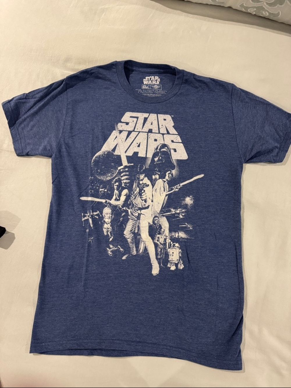 Star Wars Men's Graphic Tee - Dark Blue with White Print